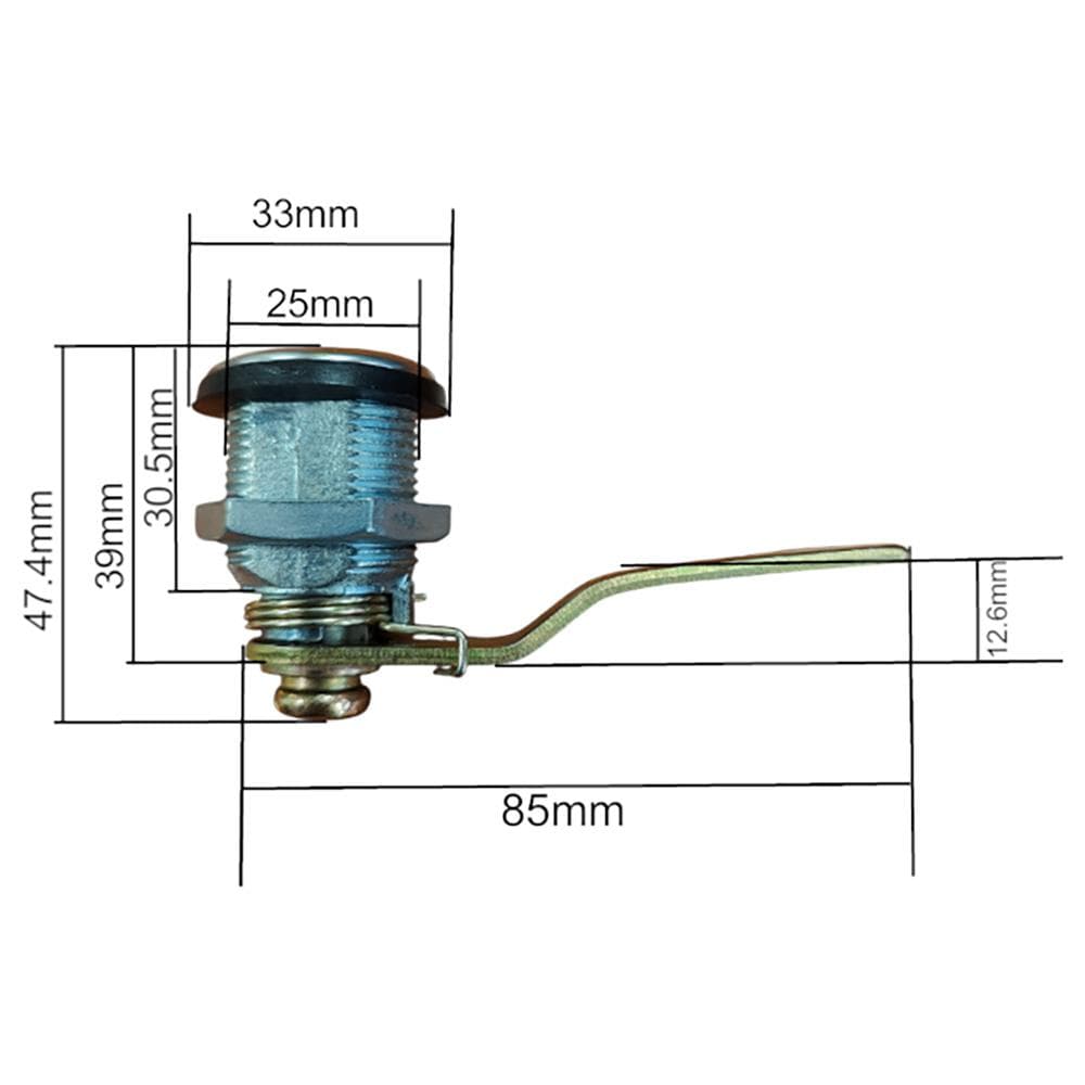 Serrure pour Top Case KS28N vue 2